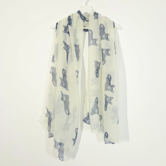 Sheer Cat Novelty Print Scarf - Picture 6 of 6